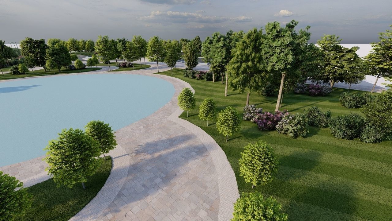 park-public park-Private Park Landscape 3D model_30