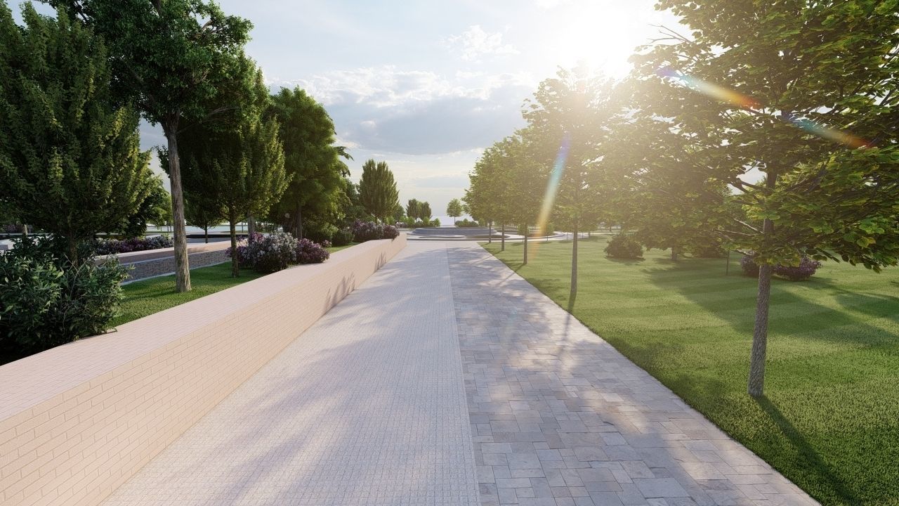park-public park-Private Park Landscape 3D model_14