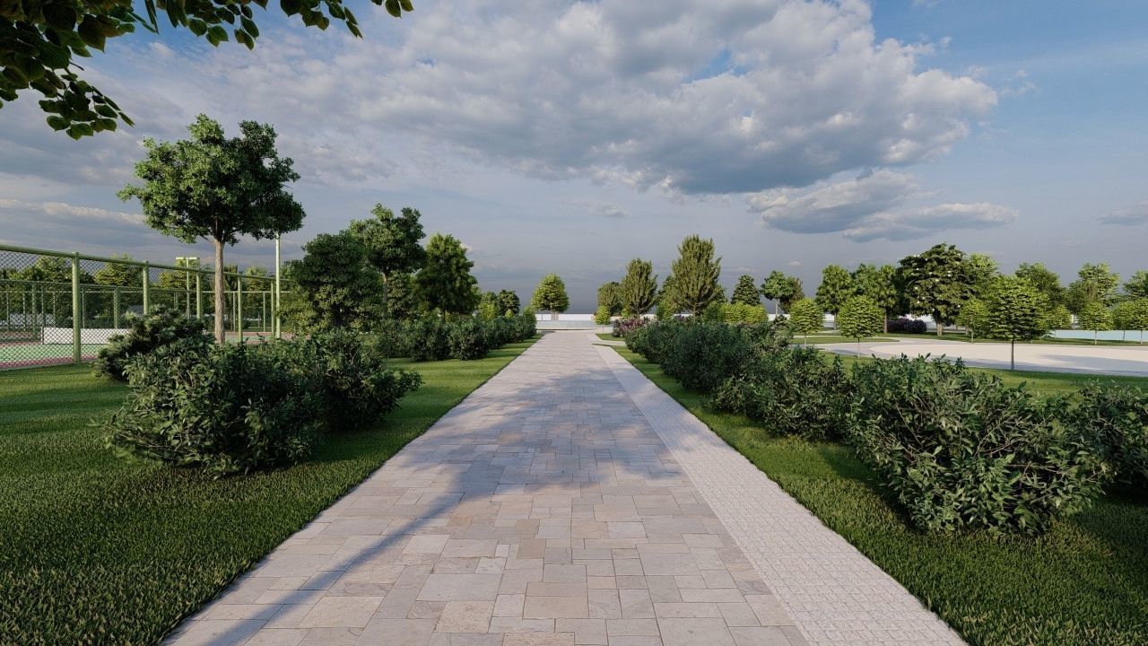 park-public park-Private Park Landscape 3D model_23