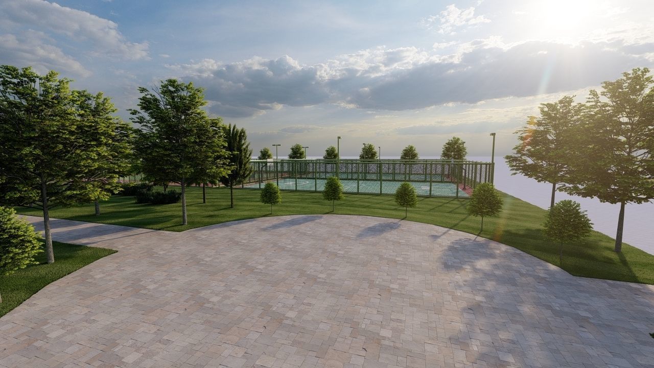 park-public park-Private Park Landscape 3D model_18