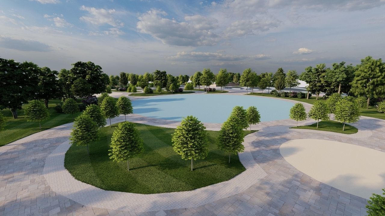 park-public park-Private Park Landscape 3D model_17