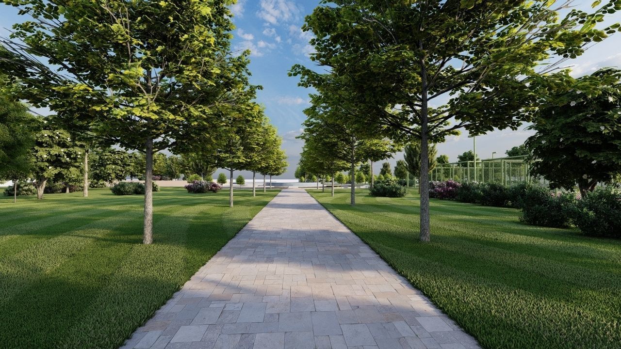 park-public park-Private Park Landscape 3D model_22