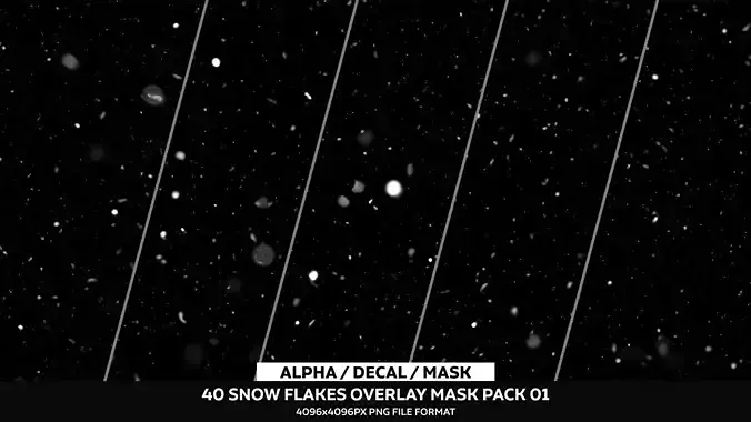 30 Snow Flakes Overlay Pack 01