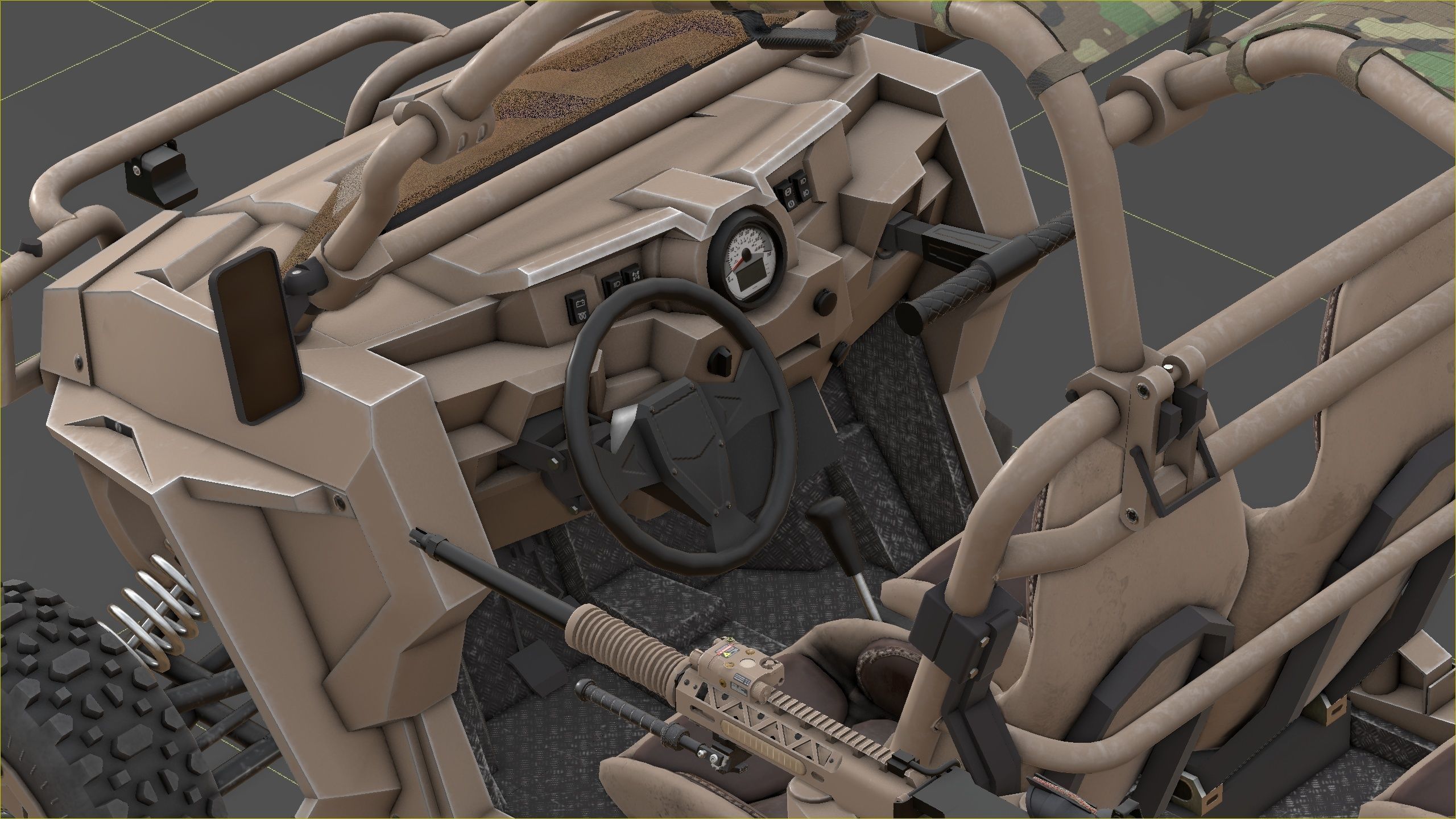 Polaris RMZR D4 with REAPR  Low-poly 3D model_25