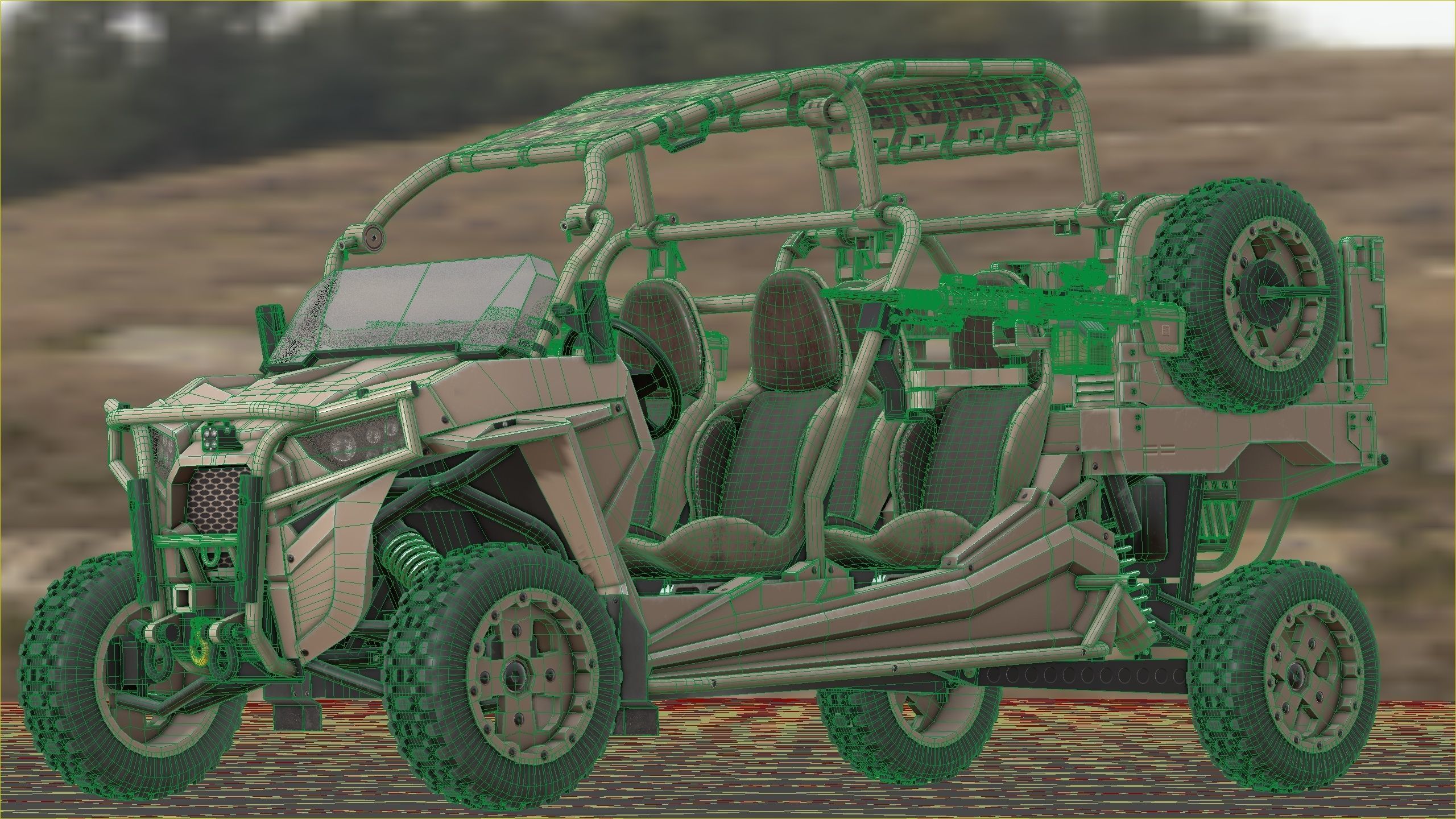 Polaris RMZR D4 with REAPR  Low-poly 3D model_18
