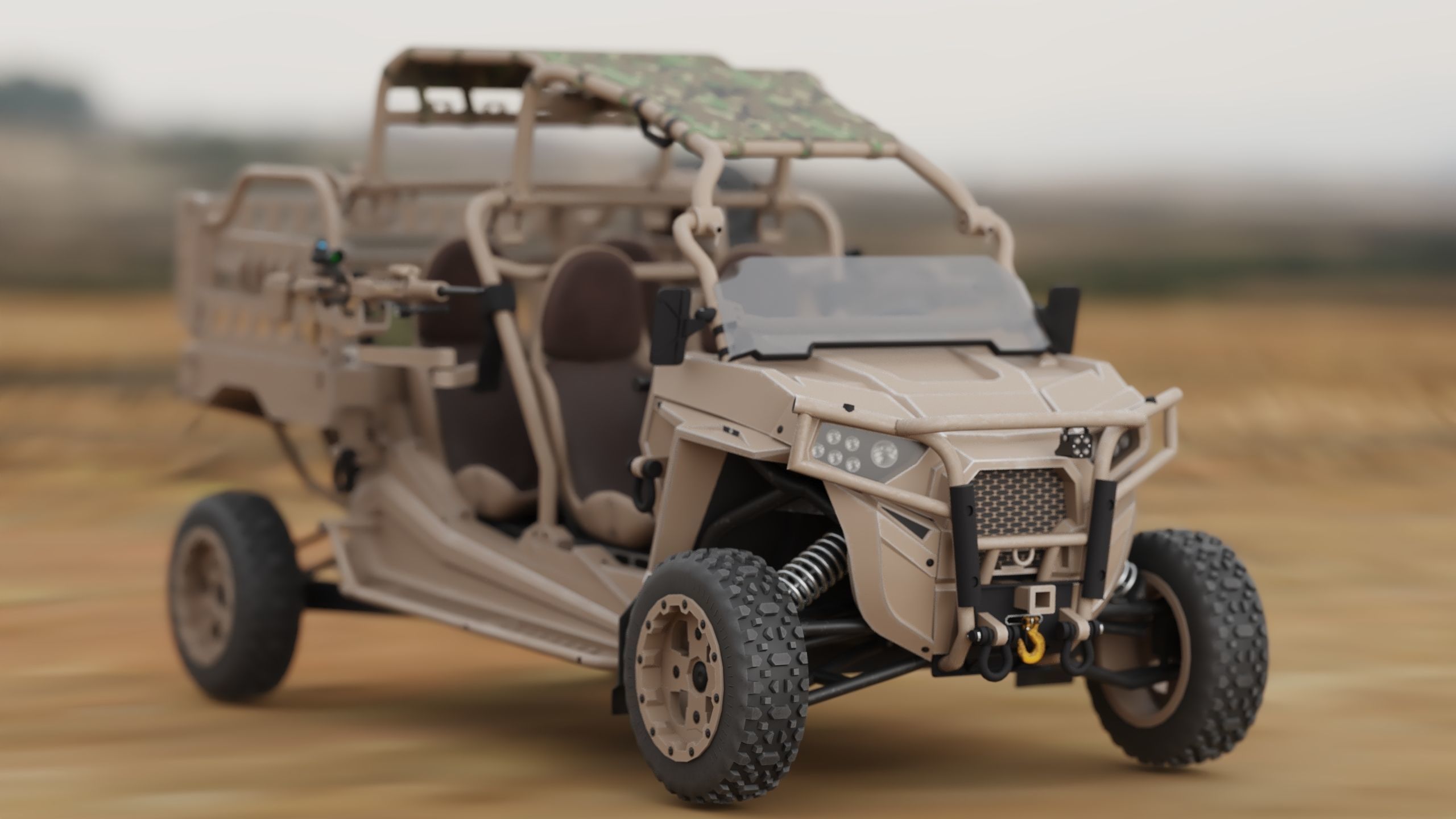 Polaris RMZR D4 with REAPR  Low-poly 3D model_35