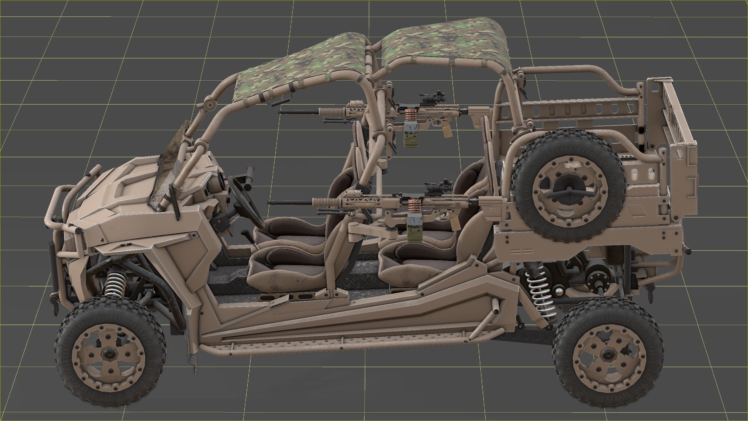 Polaris RMZR D4 with REAPR  Low-poly 3D model_15