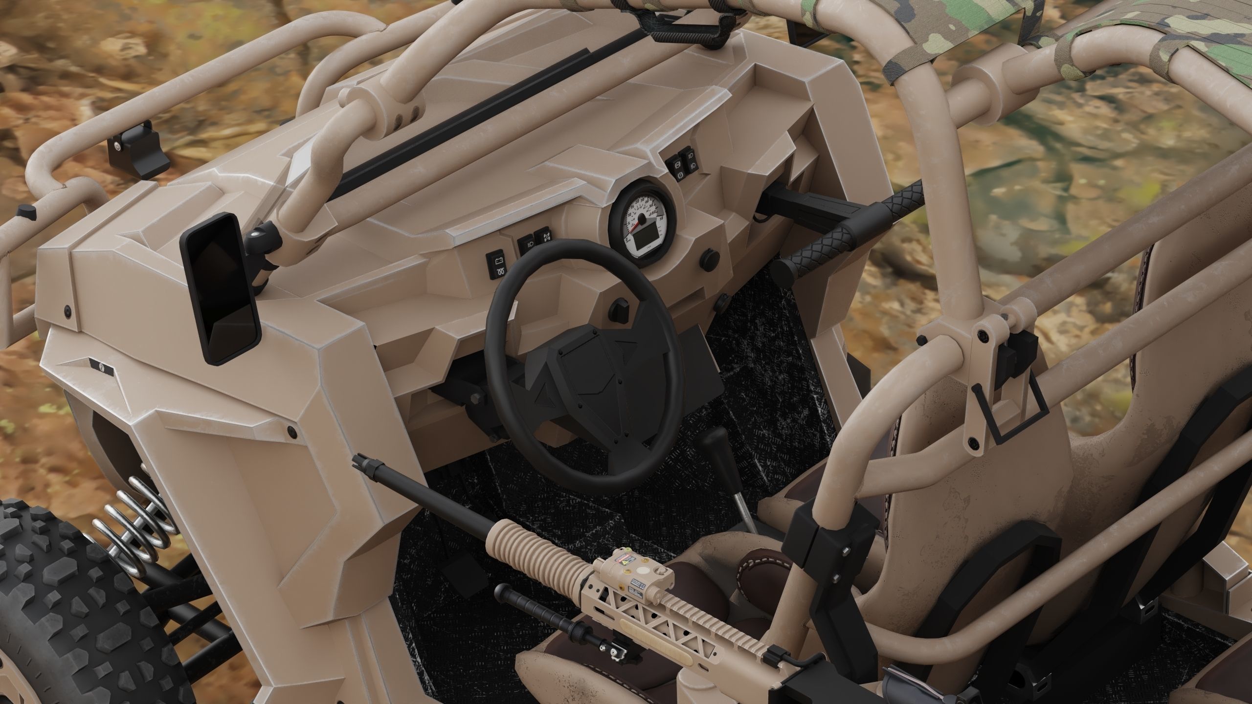 Polaris RMZR D4 with REAPR  Low-poly 3D model_38