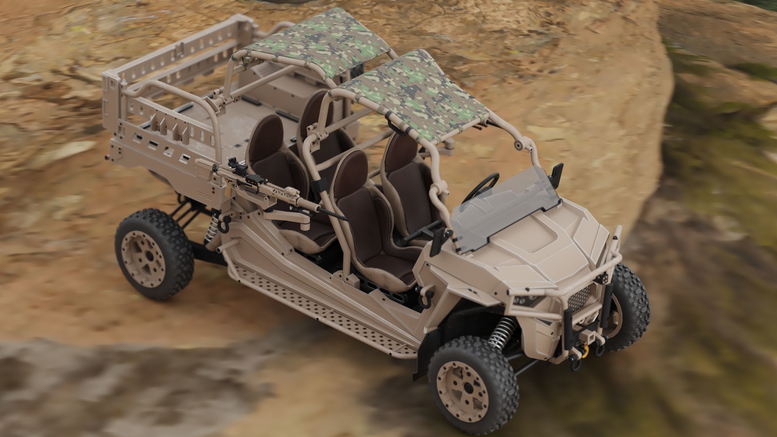 Polaris RMZR D4 with REAPR  Low-poly 3D model_29
