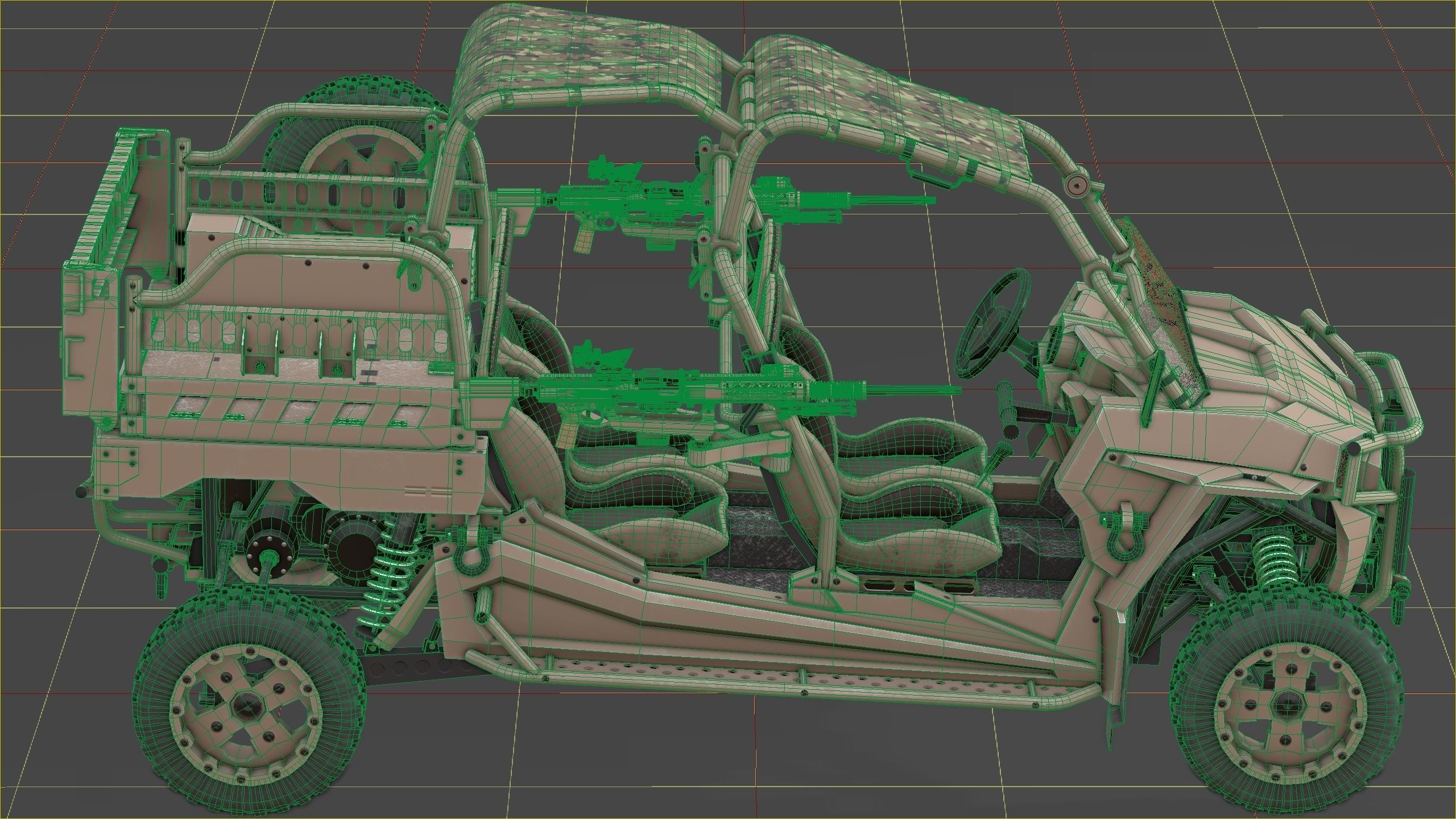 Polaris RMZR D4 with REAPR  Low-poly 3D model_14