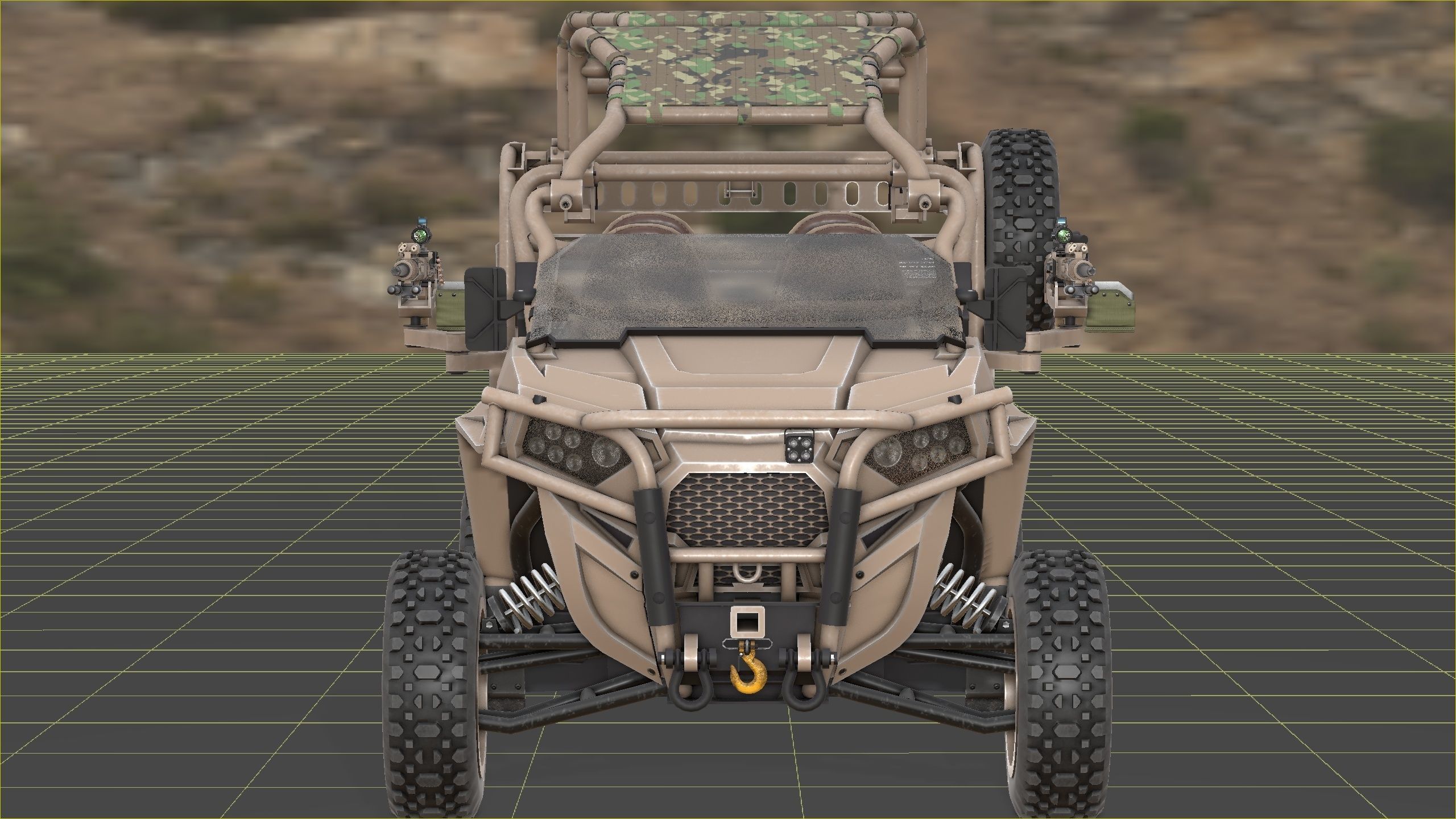 Polaris RMZR D4 with REAPR  Low-poly 3D model_9