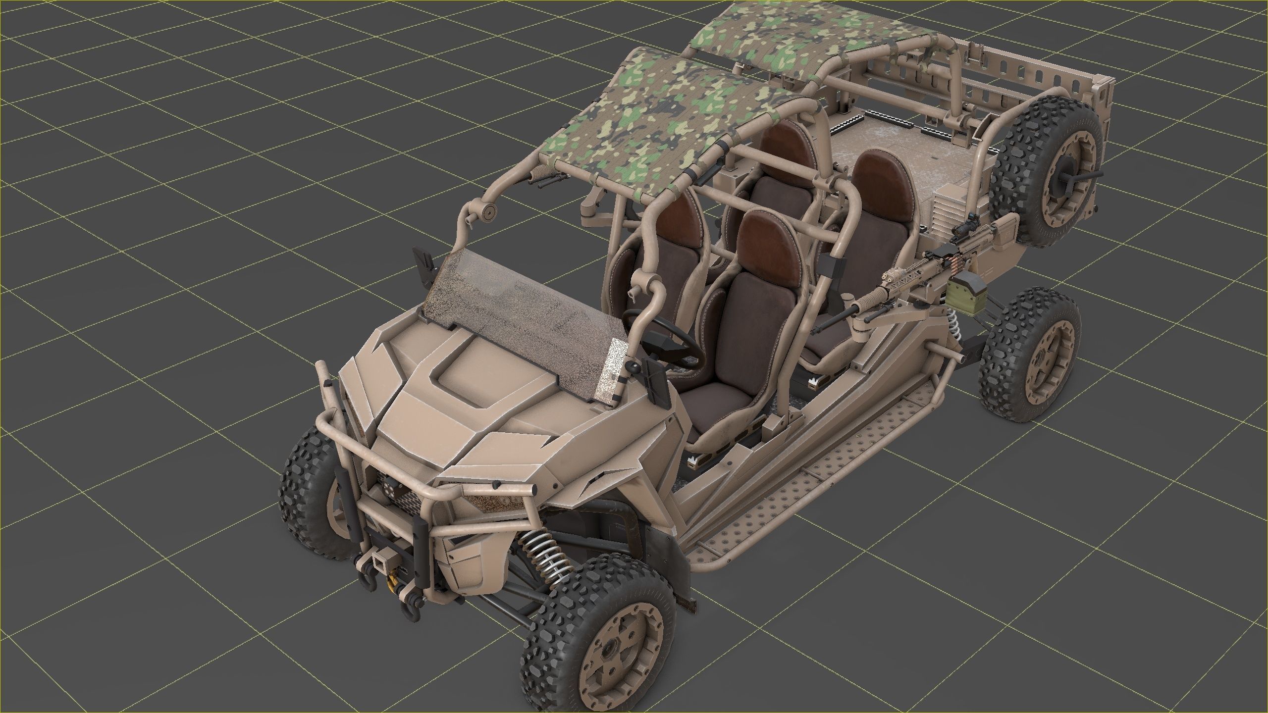 Polaris RMZR D4 with REAPR  Low-poly 3D model_21