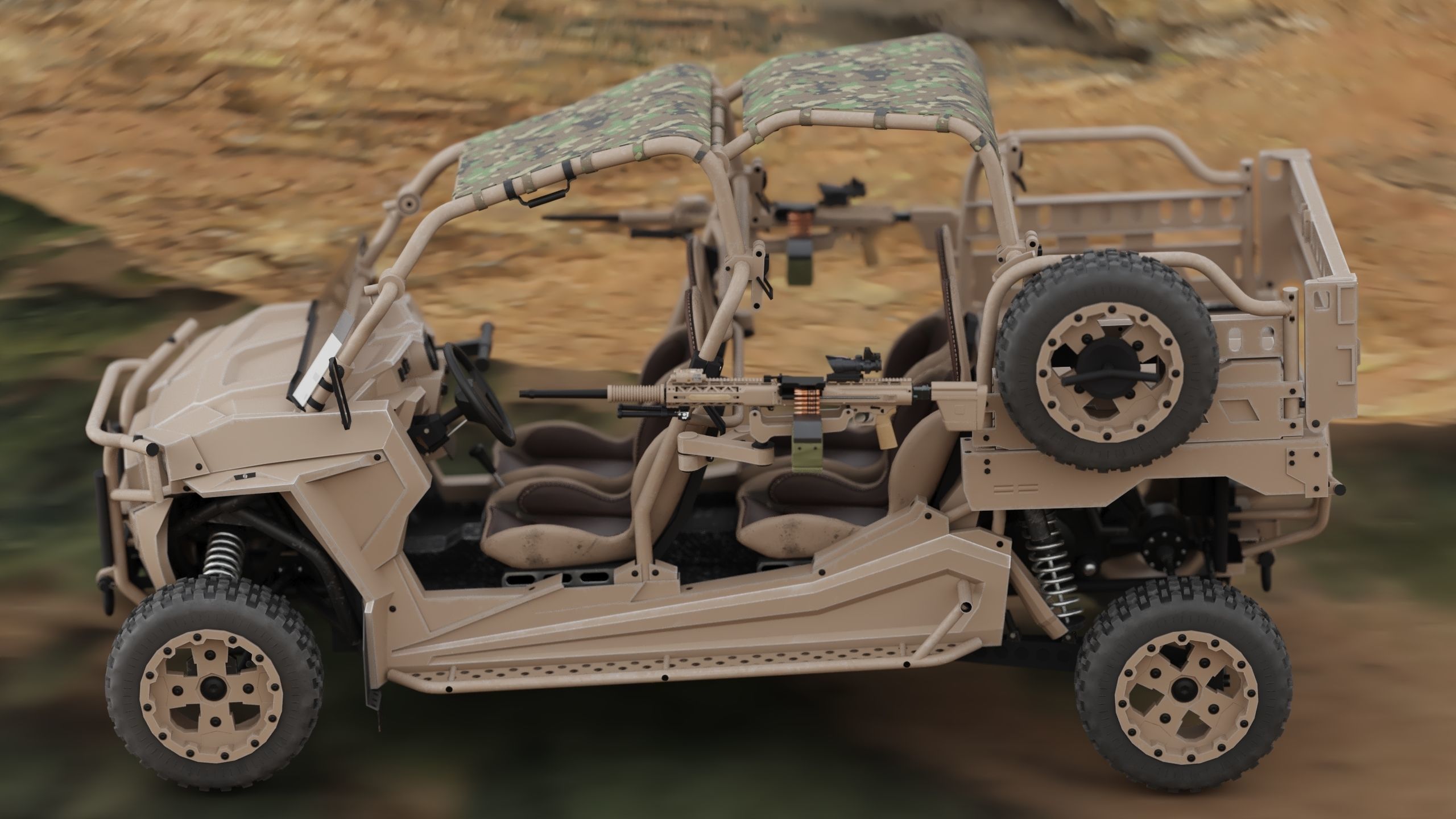 Polaris RMZR D4 with REAPR  Low-poly 3D model_33