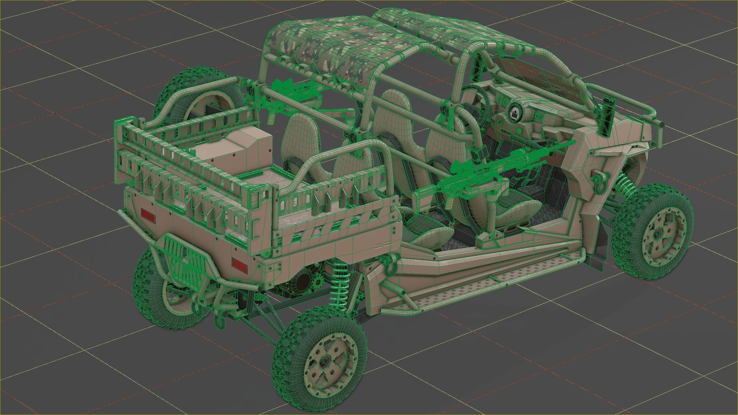 Polaris RMZR D4 with REAPR  Low-poly 3D model_6