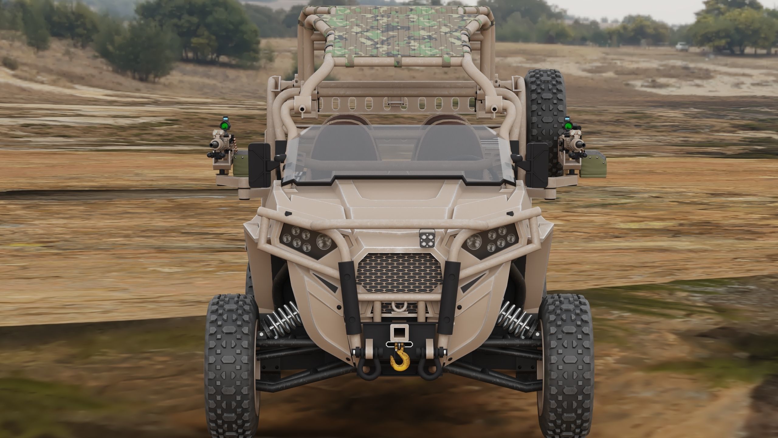 Polaris RMZR D4 with REAPR  Low-poly 3D model_30