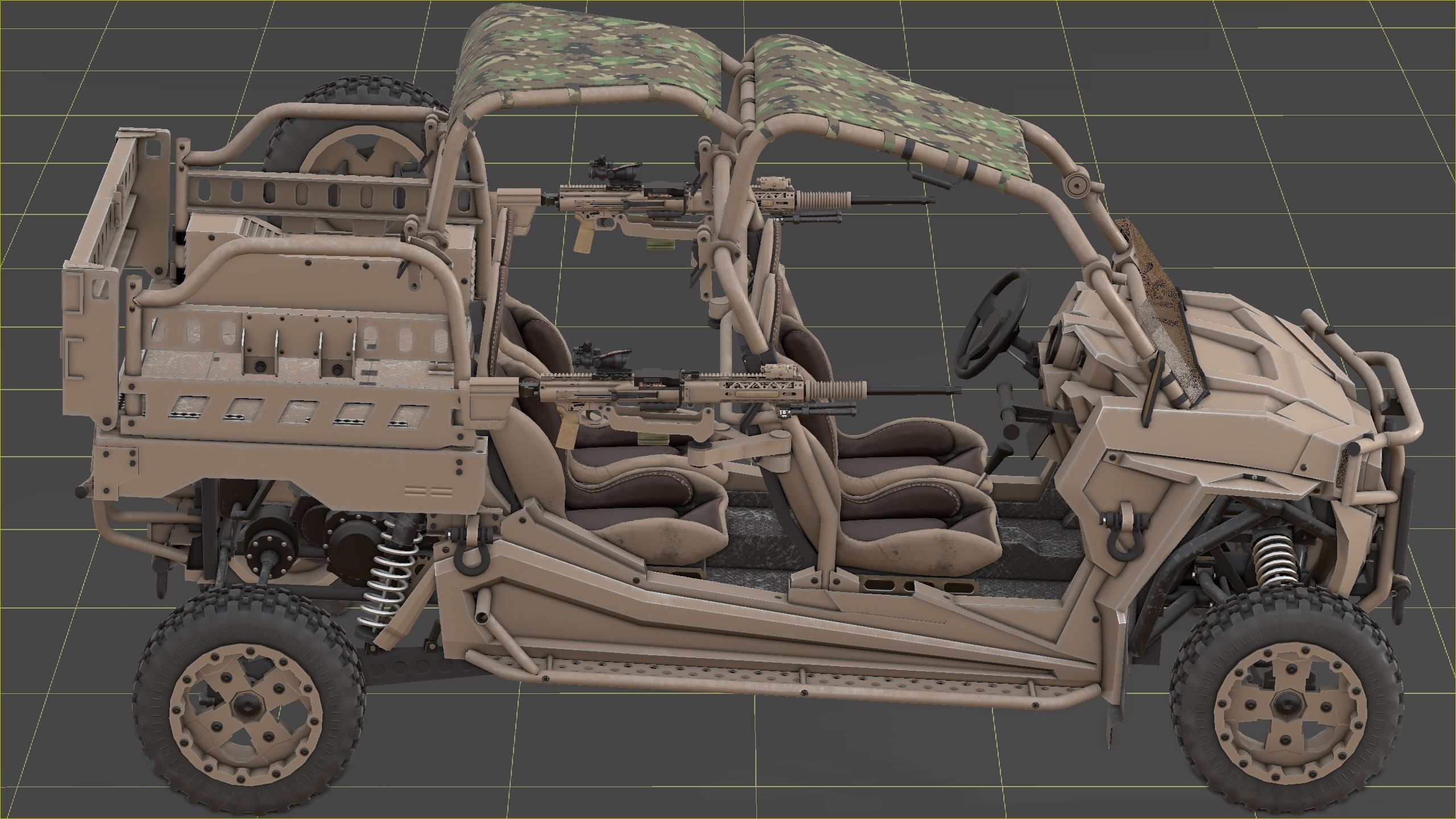 Polaris RMZR D4 with REAPR  Low-poly 3D model_13