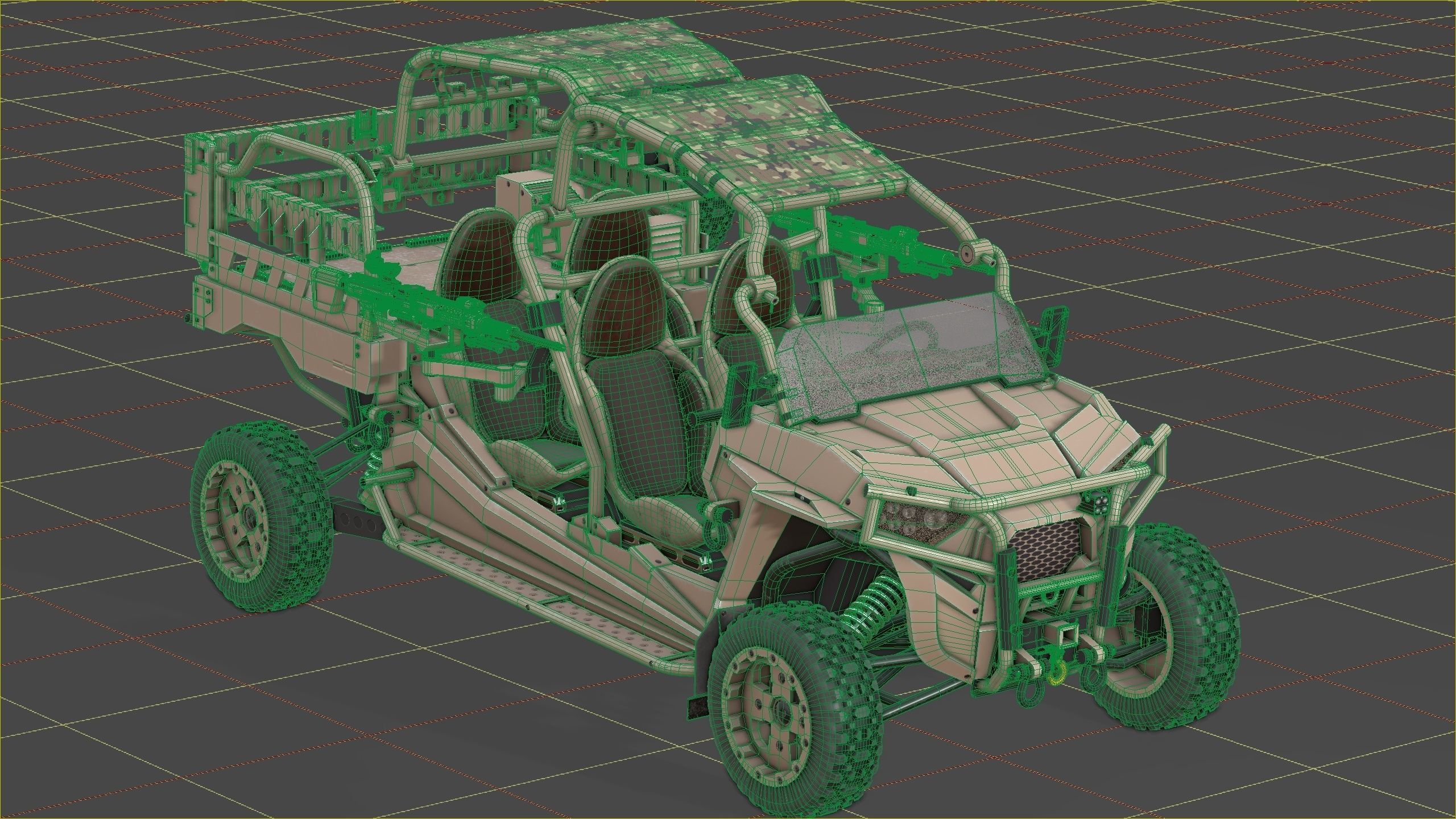 Polaris RMZR D4 with REAPR  Low-poly 3D model_24