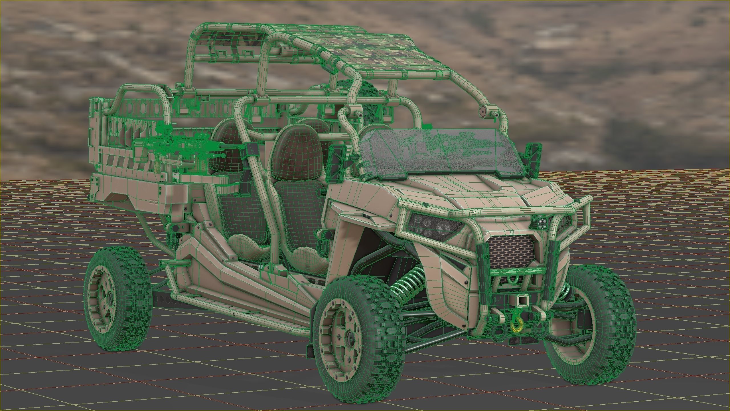 Polaris RMZR D4 with REAPR  Low-poly 3D model_20