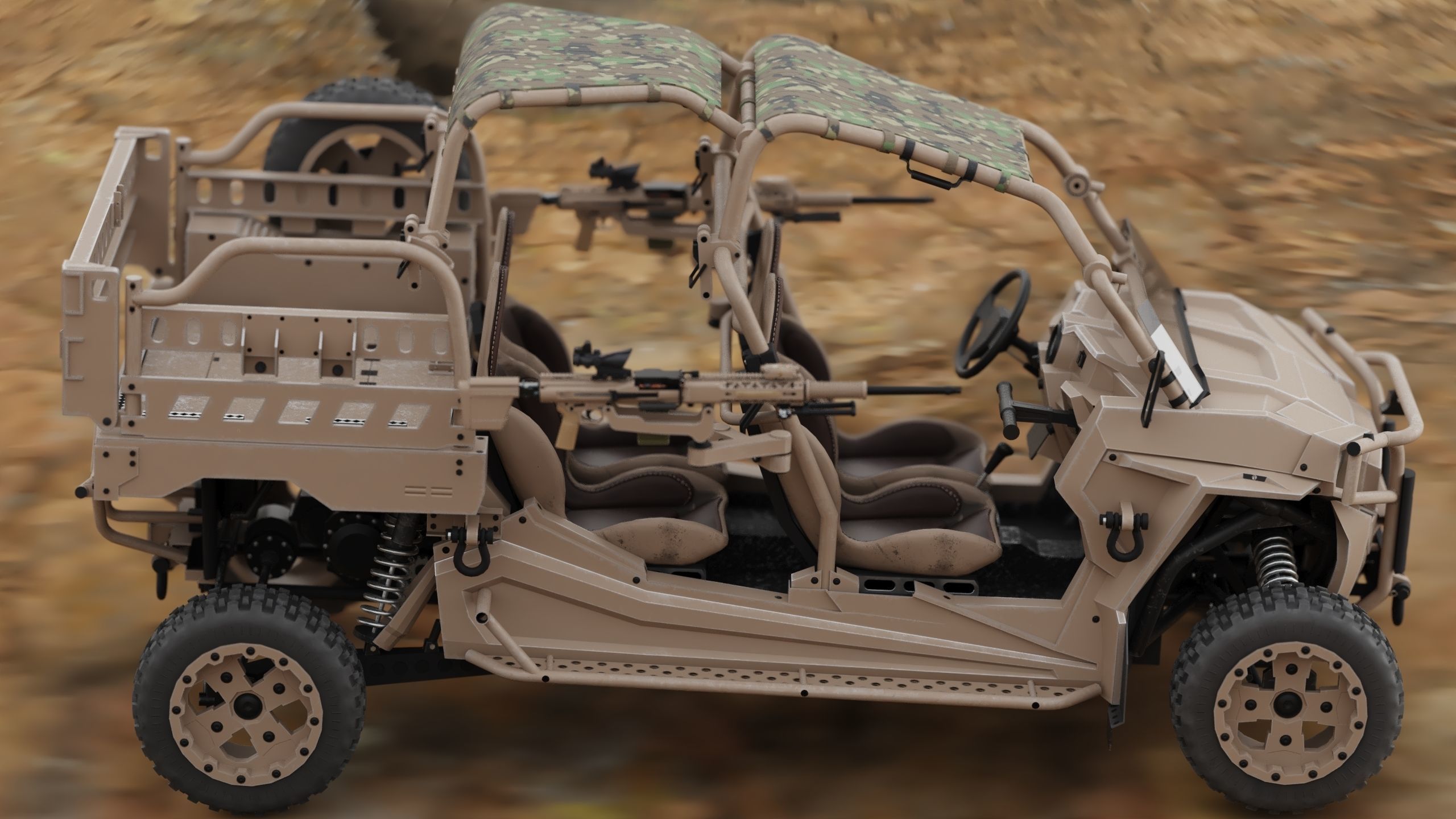 Polaris RMZR D4 with REAPR  Low-poly 3D model_32