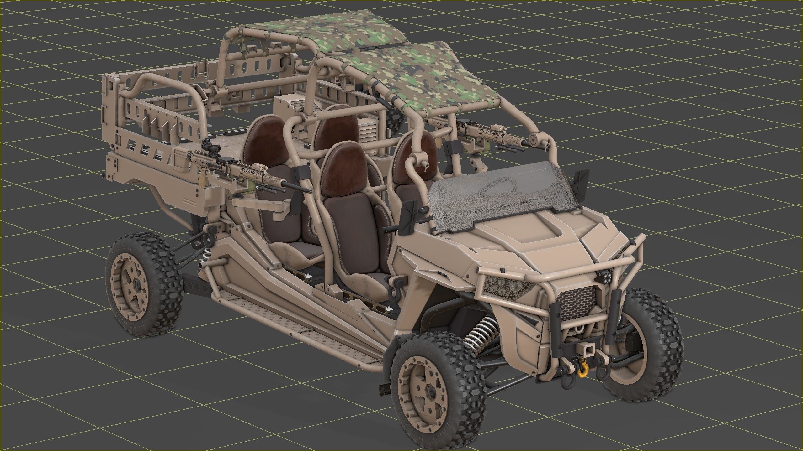 Polaris RMZR D4 with REAPR  Low-poly 3D model_23