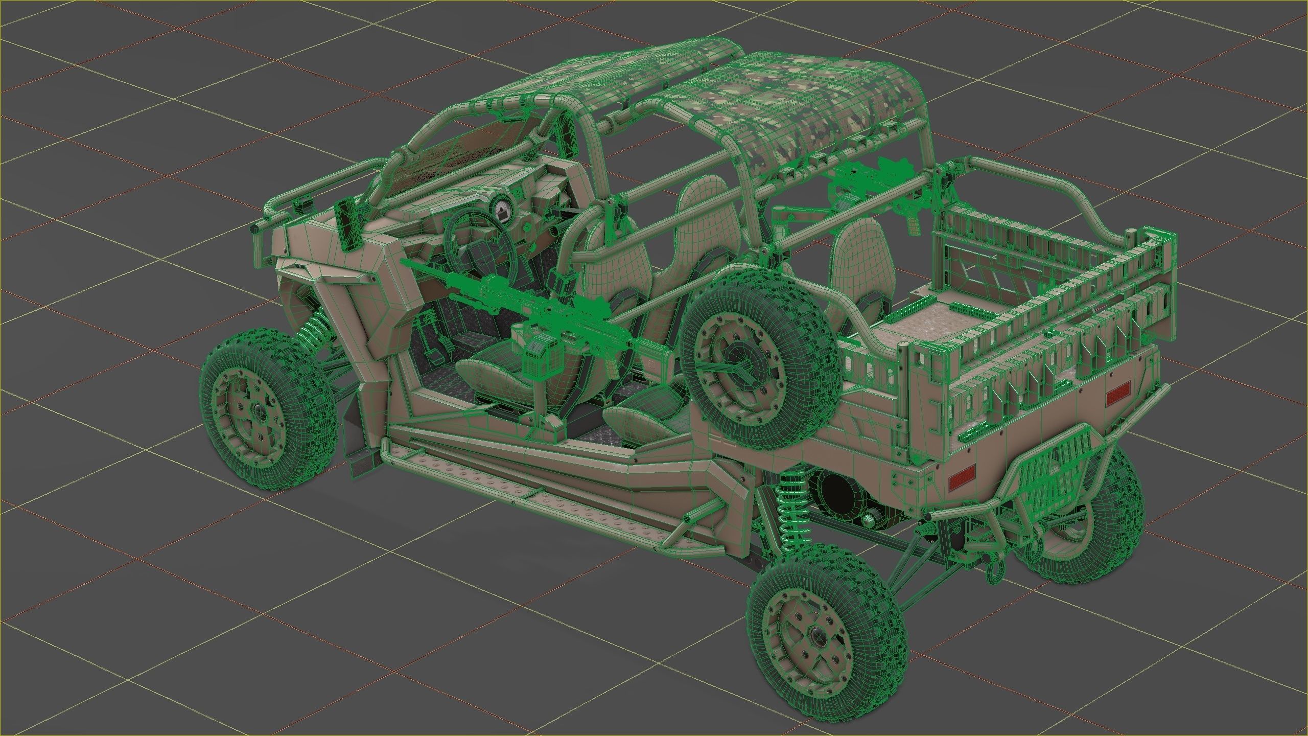 Polaris RMZR D4 with REAPR  Low-poly 3D model_4