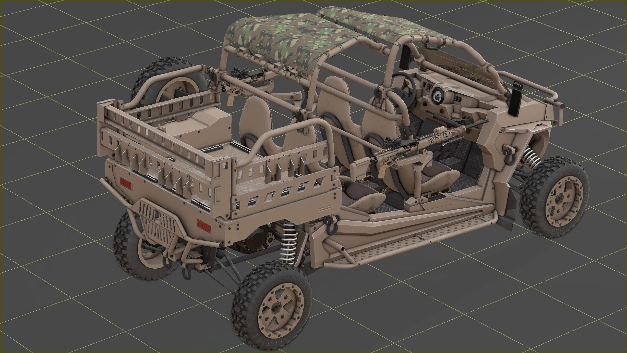 Polaris RMZR D4 with REAPR  Low-poly 3D model_5