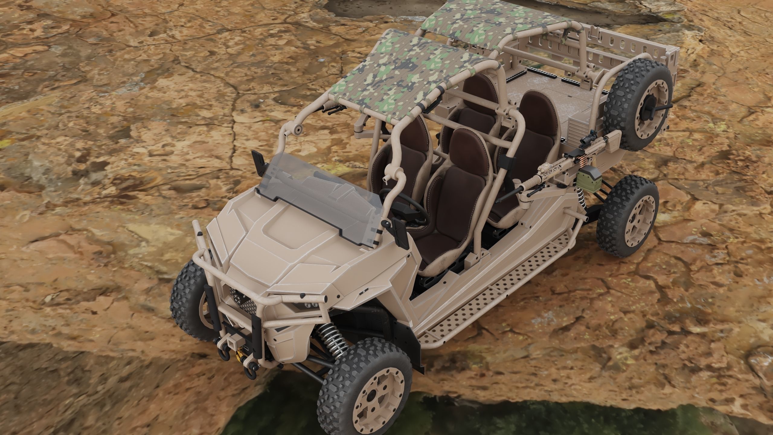 Polaris RMZR D4 with REAPR  Low-poly 3D model_36