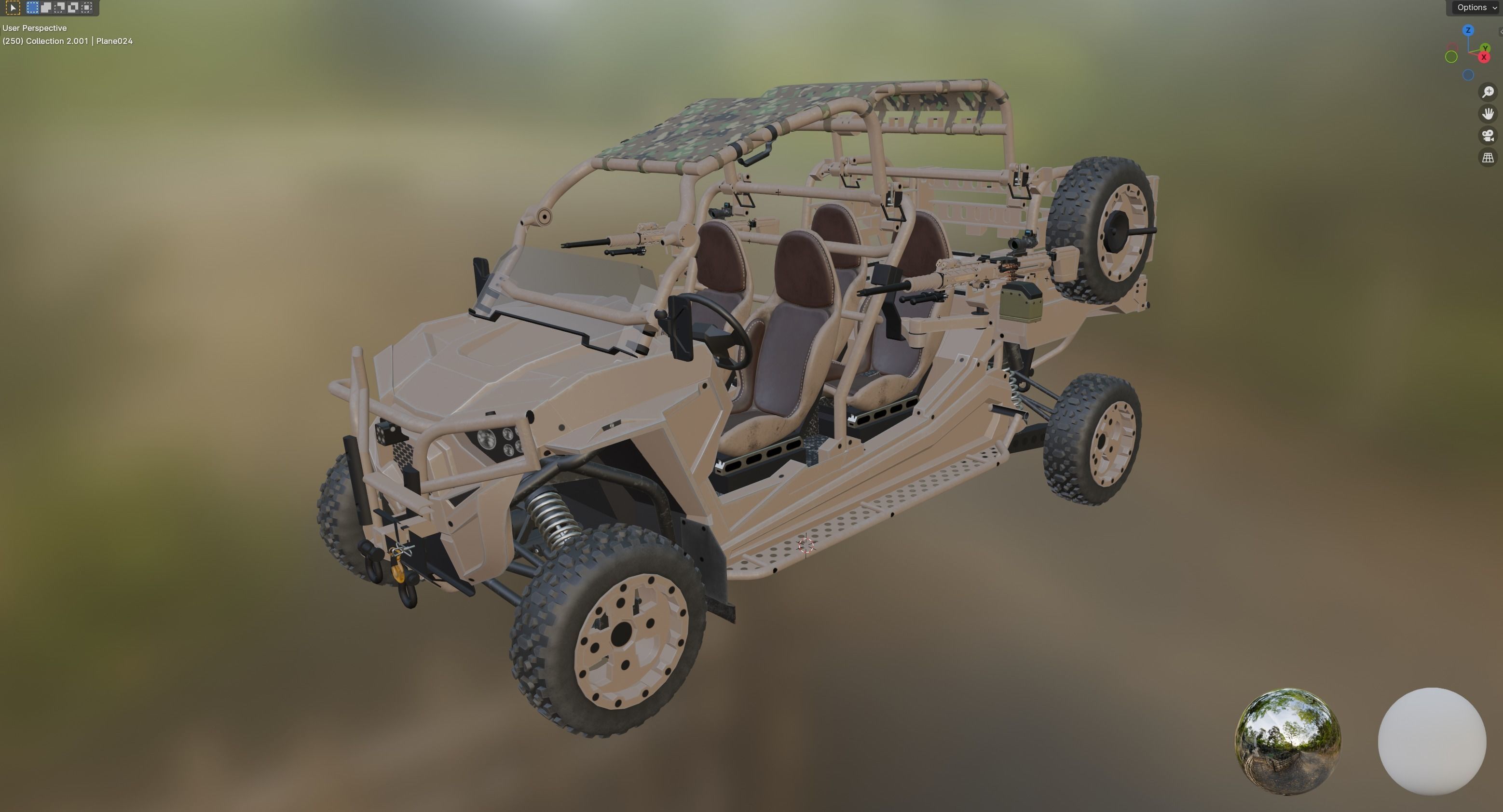 Polaris RMZR D4 with REAPR  Low-poly 3D model_39