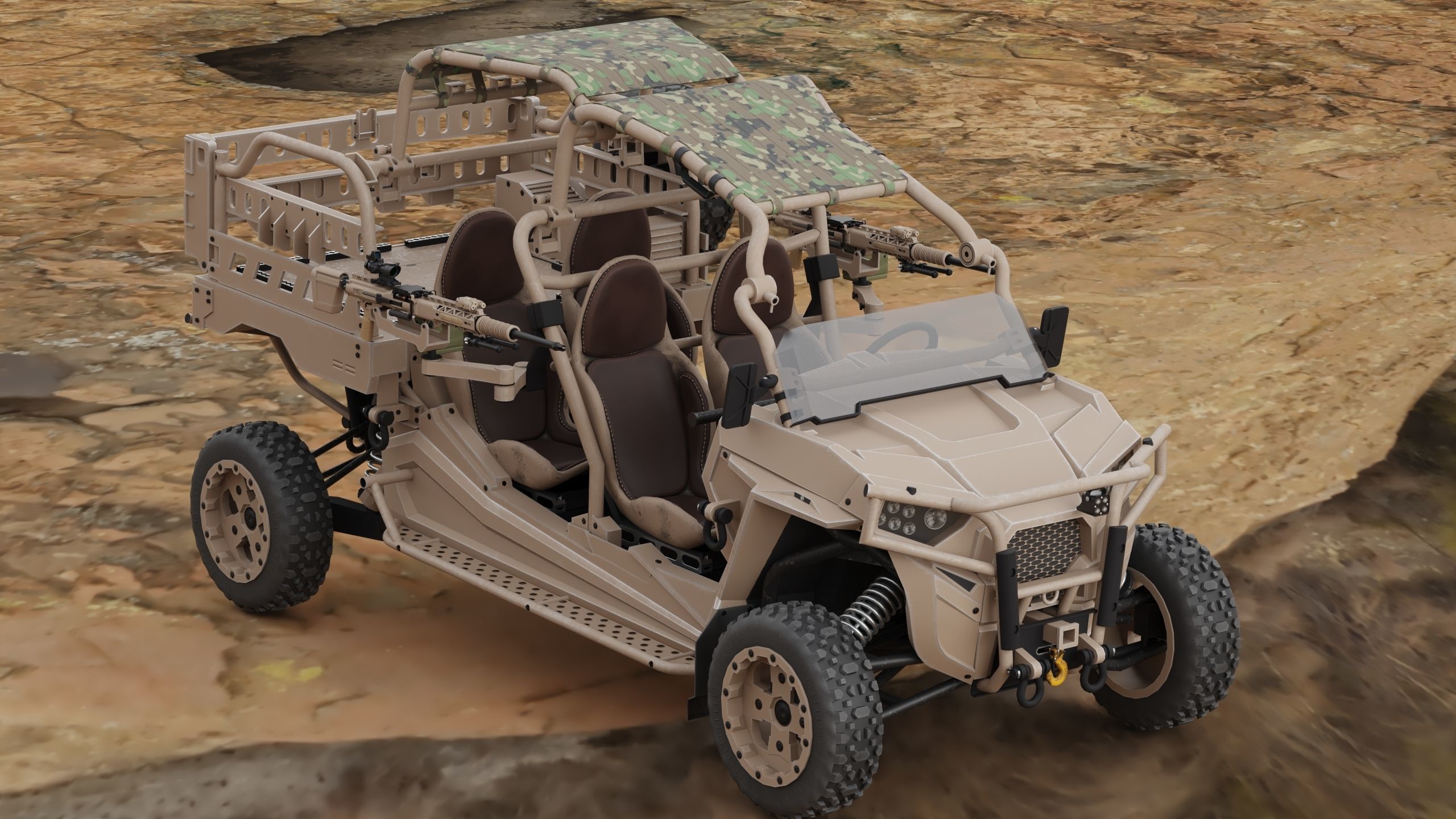 Polaris RMZR D4 with REAPR  Low-poly 3D model_37