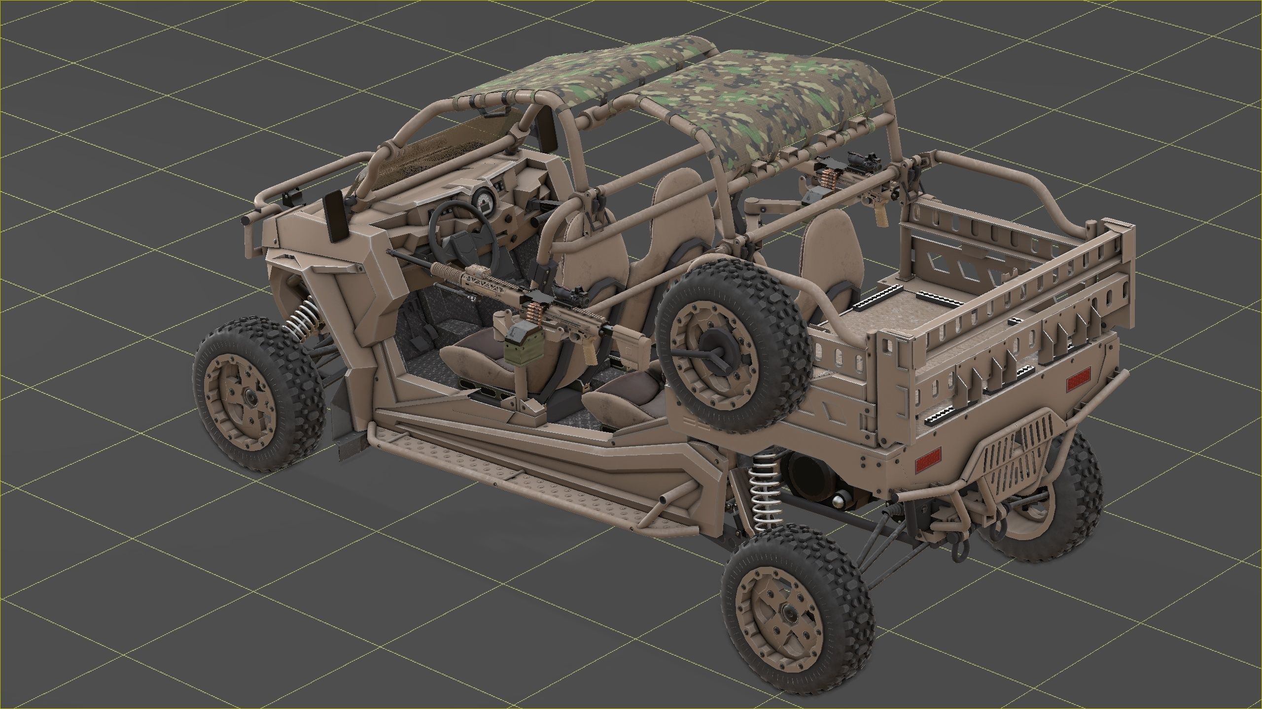 Polaris RMZR D4 with REAPR  Low-poly 3D model_3
