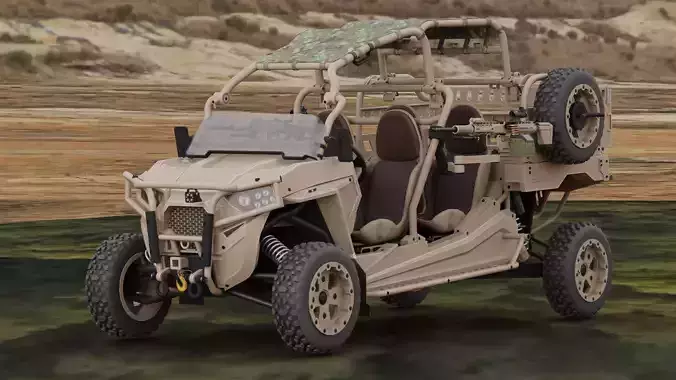 Polaris RMZR D4 with REAPR  Low-poly 3D model