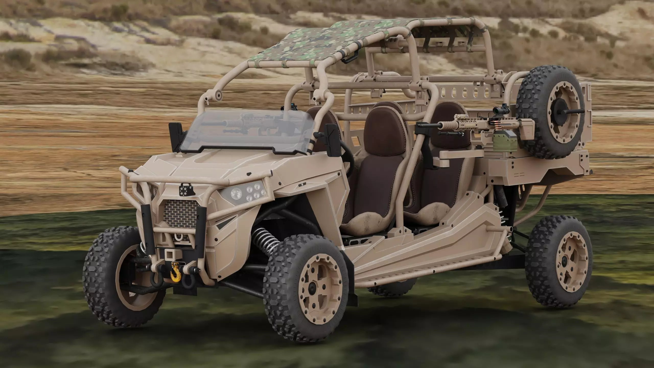 Polaris RMZR D4 with REAPR  Low-poly 3D model_0