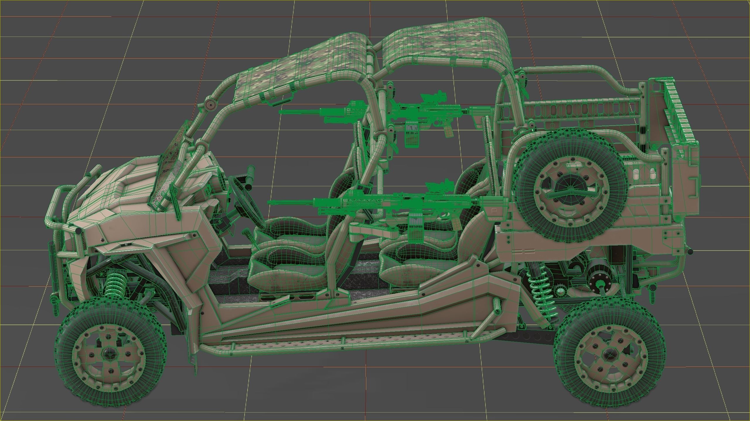 Polaris RMZR D4 with REAPR  Low-poly 3D model_16
