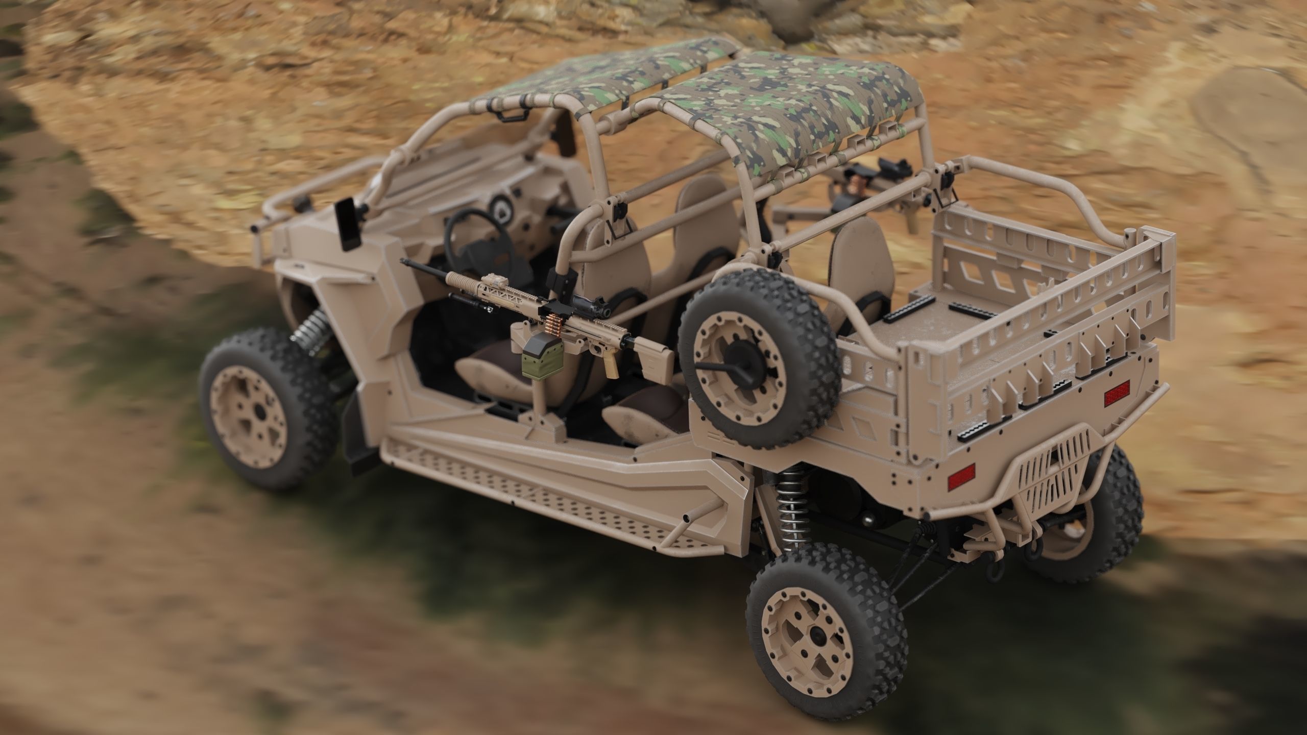 Polaris RMZR D4 with REAPR  Low-poly 3D model_27