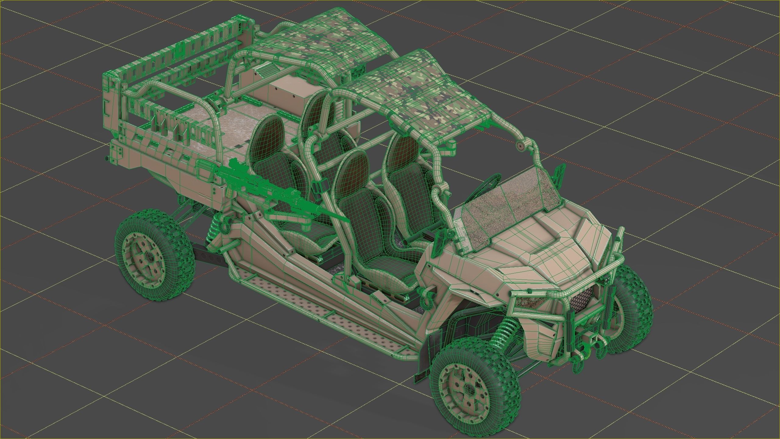 Polaris RMZR D4 with REAPR  Low-poly 3D model_8