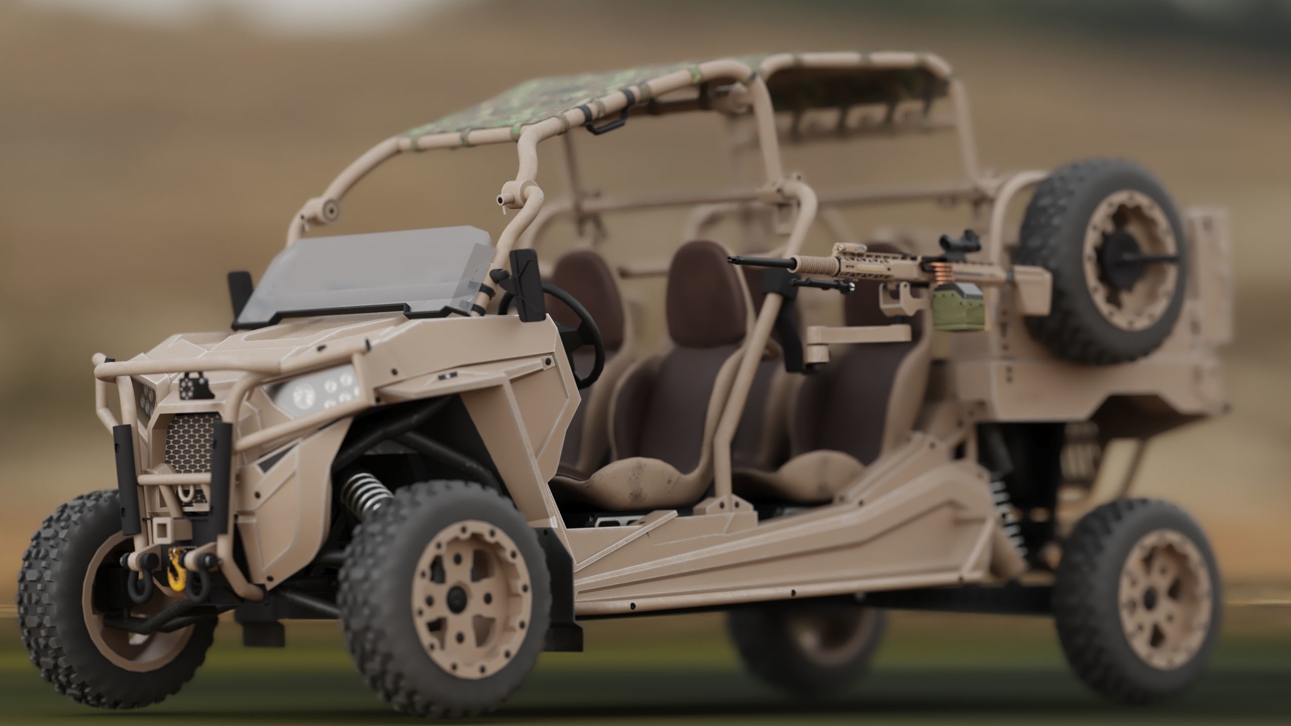 Polaris RMZR D4 with REAPR  Low-poly 3D model_34
