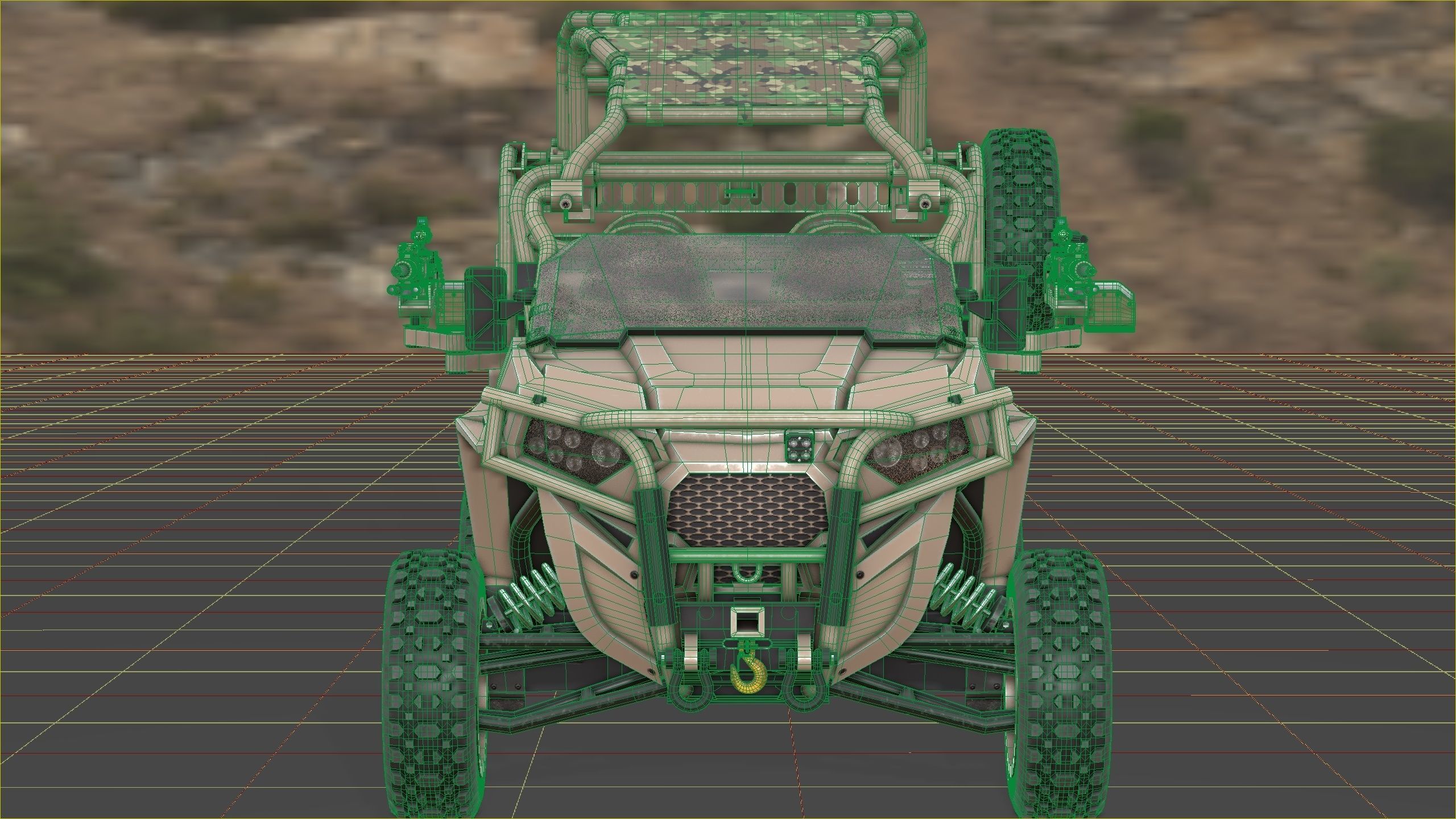 Polaris RMZR D4 with REAPR  Low-poly 3D model_10