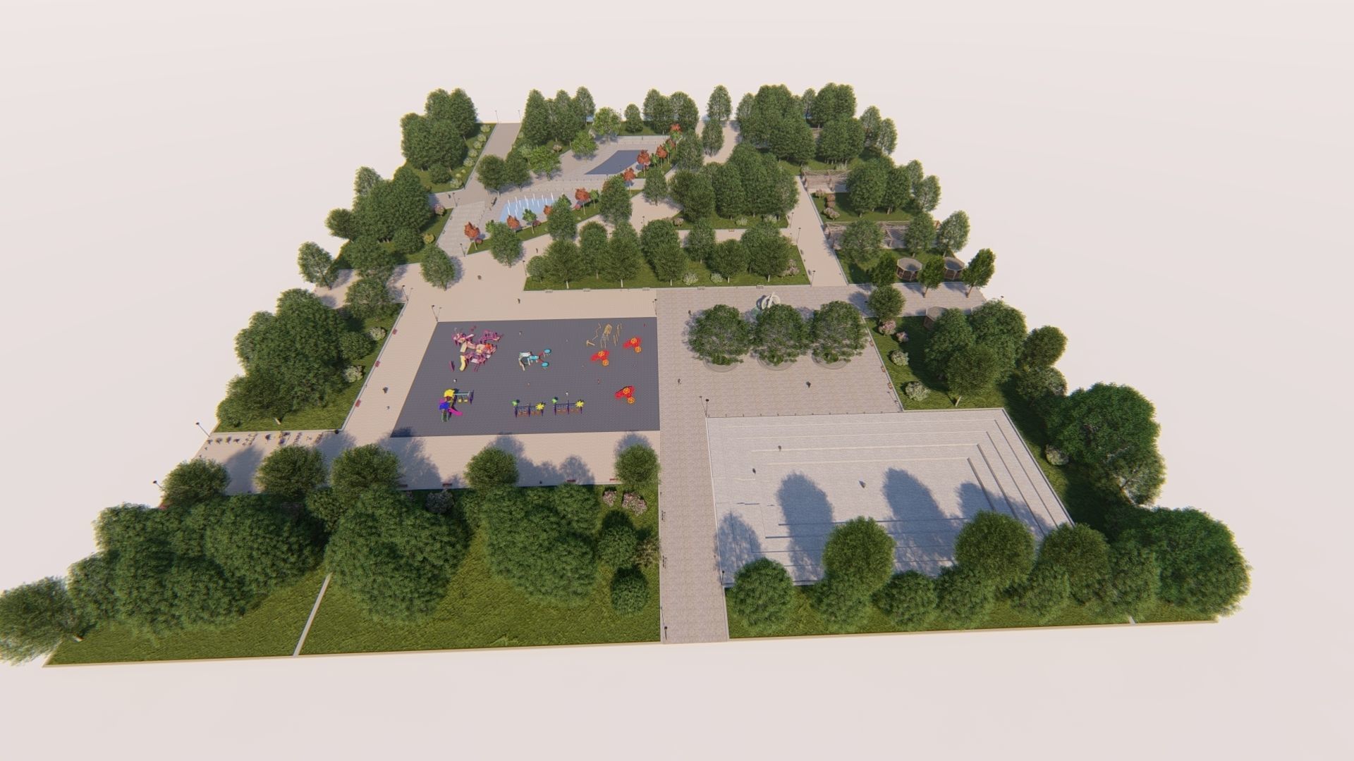 Master park-Regional park project-Private Park Landscape 3D model_20