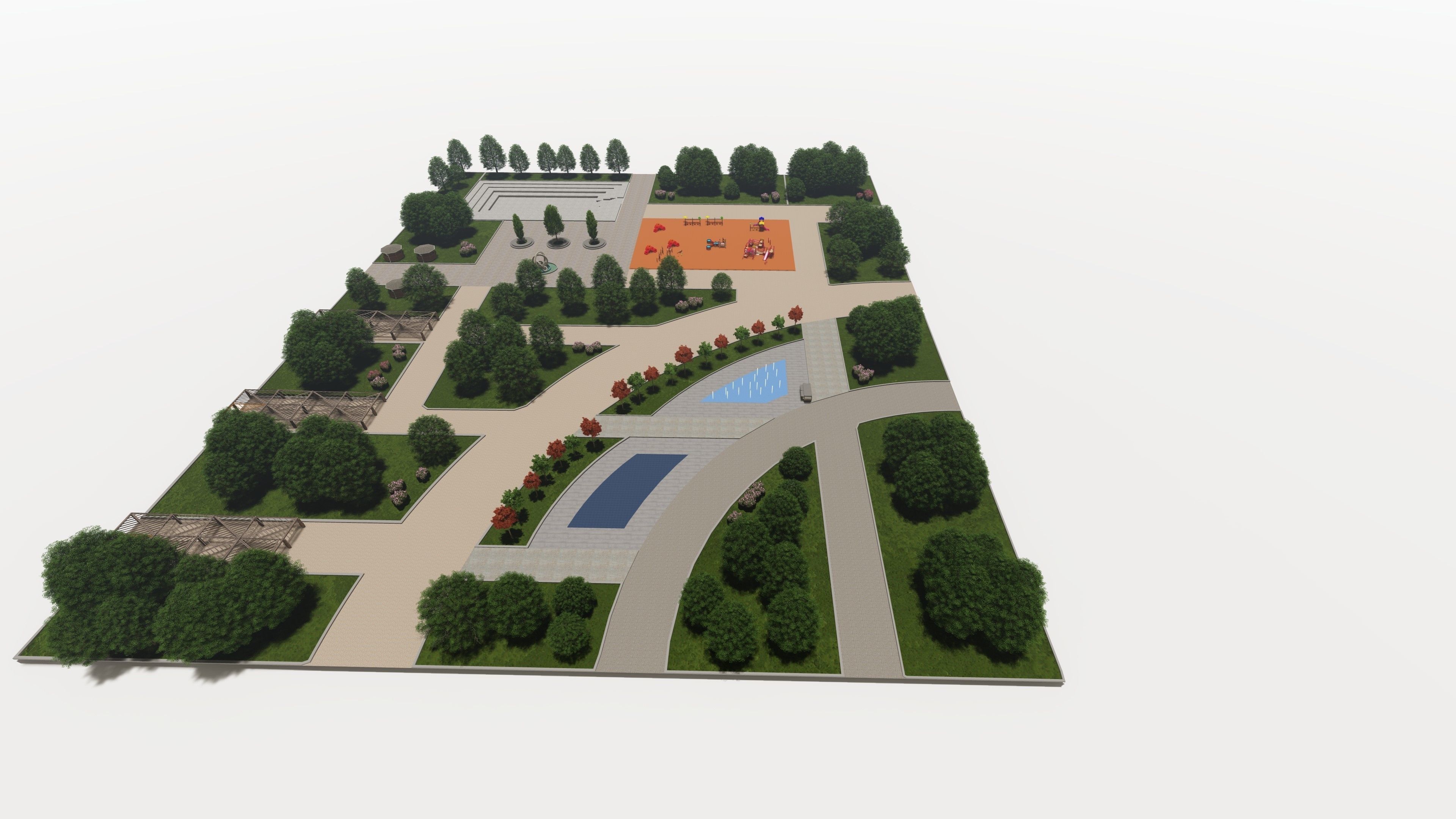 Master park-Regional park project-Private Park Landscape 3D model_14
