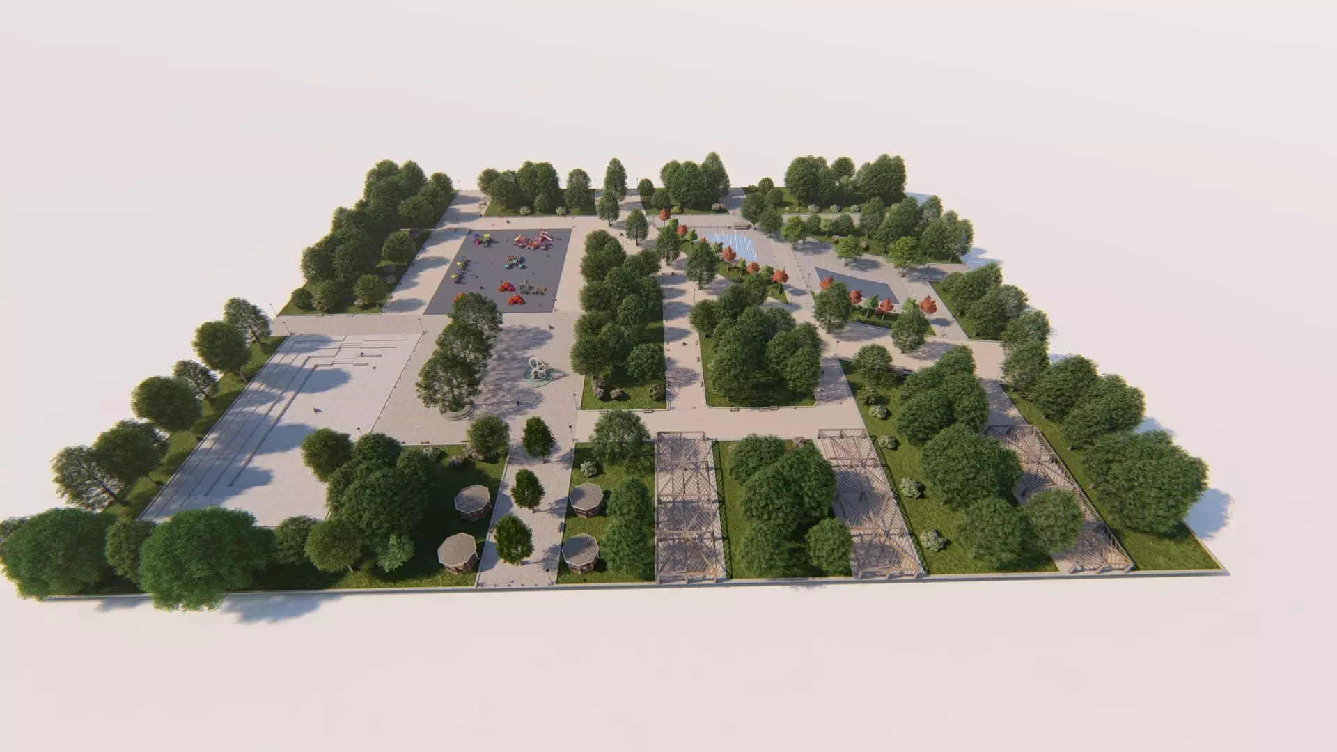 Master park-Regional park project-Private Park Landscape 3D model_0