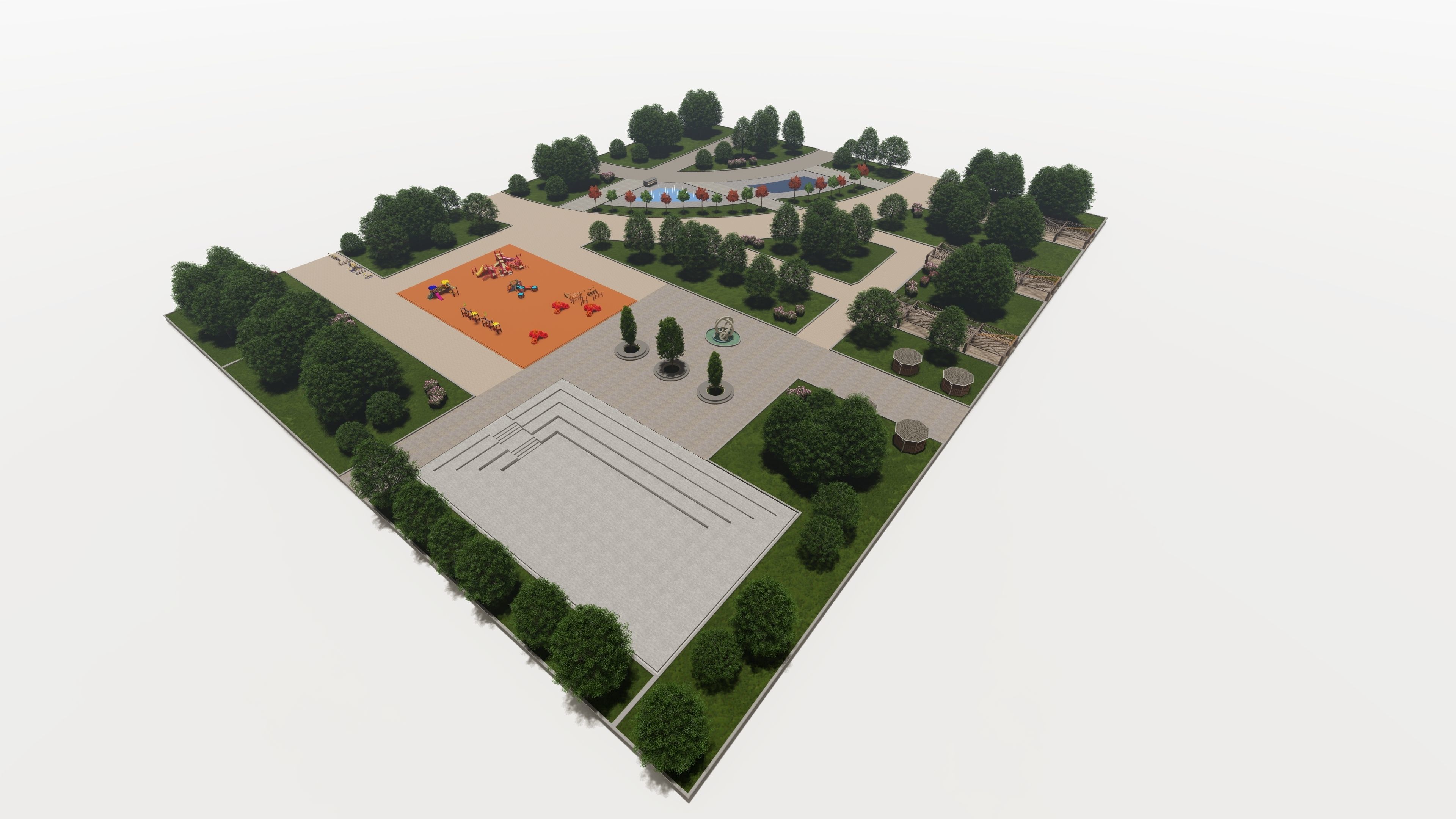 Master park-Regional park project-Private Park Landscape 3D model_13