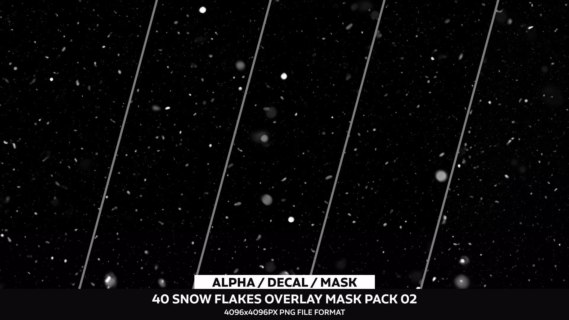 30 Snow Flakes Overlay Pack 02 Texture