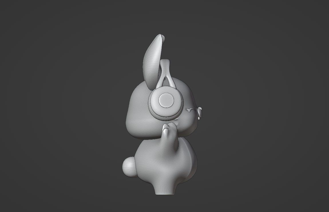 Rabbit 3D print model_3