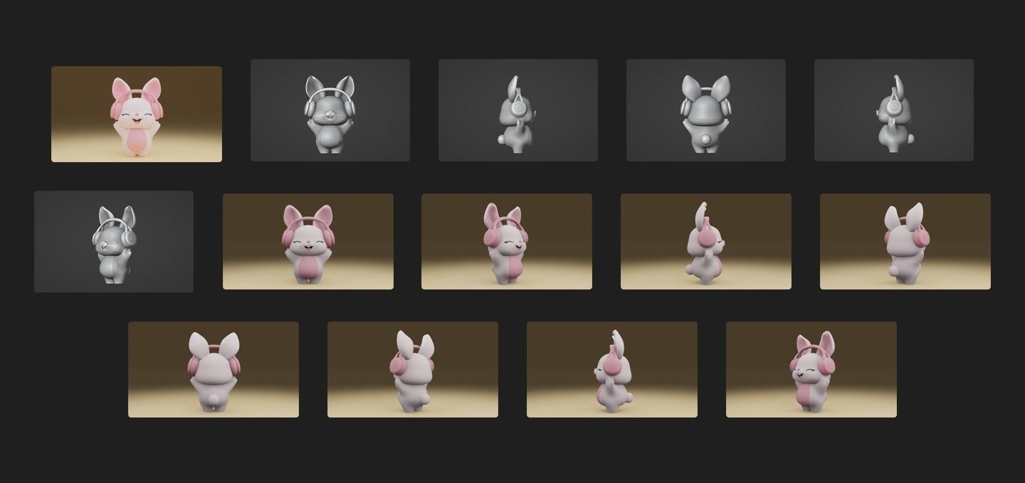 Rabbit 3D print model_1