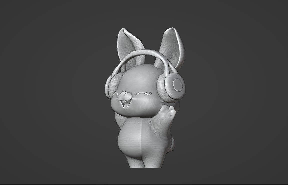 Rabbit 3D print model_6