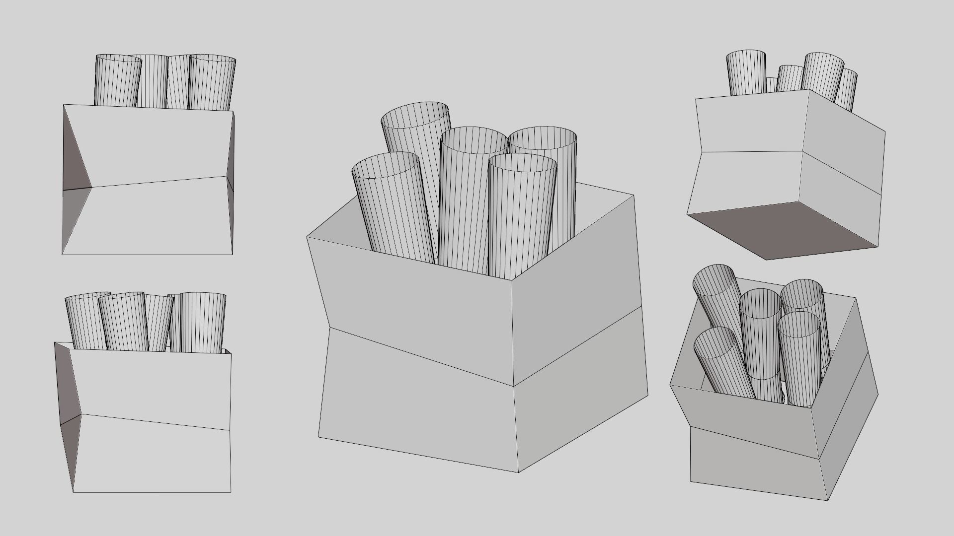 Cardboard crate Game Assets item6 Low-poly 3D model_4