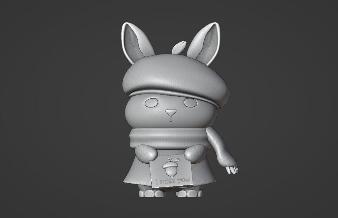 Rabbit 3D print model_2