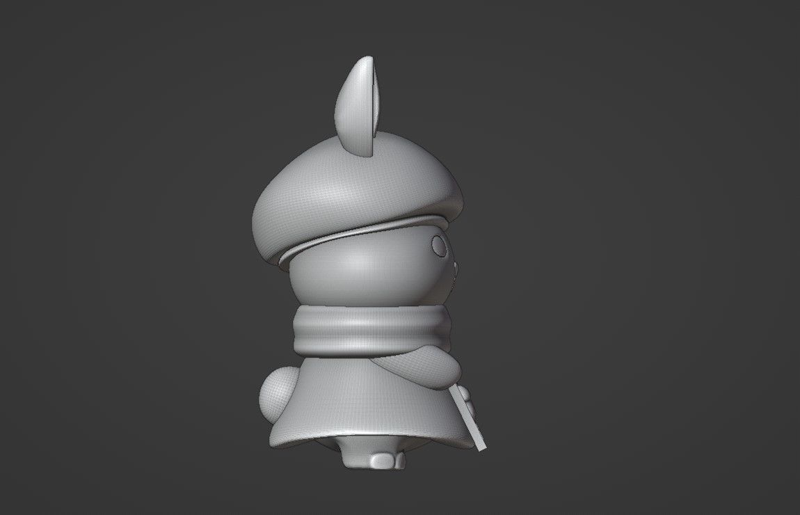 Rabbit 3D print model_3