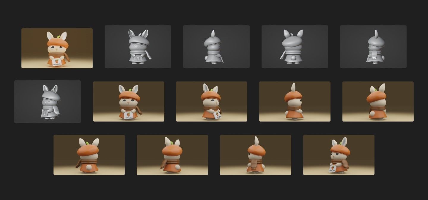 Rabbit 3D print model_1