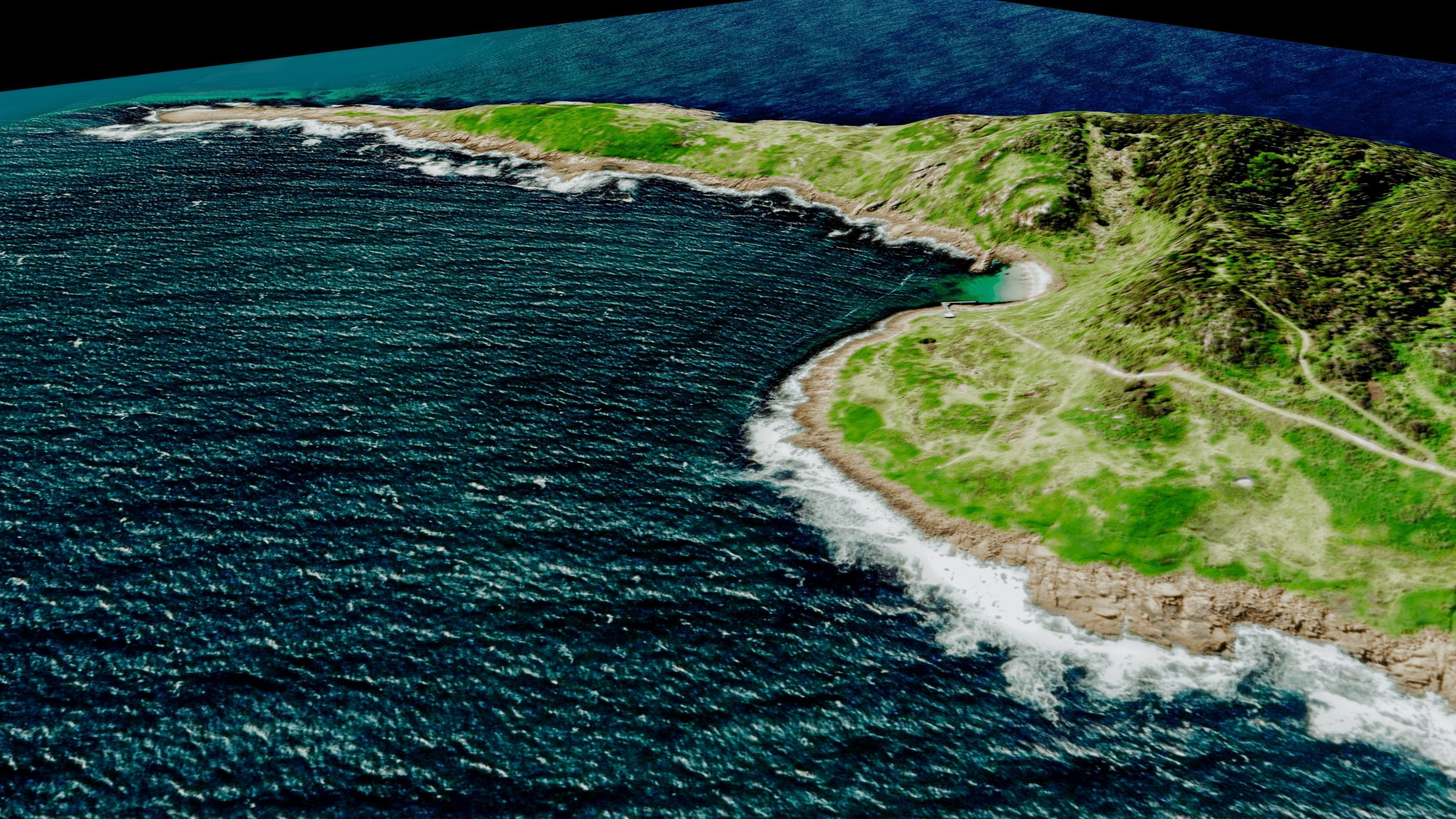 Gabo Island 3d model terrain Low-poly 3D model_7